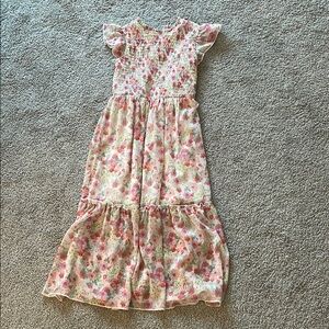Most beautiful Pink and Red Smocked Ruffled Sundress girls